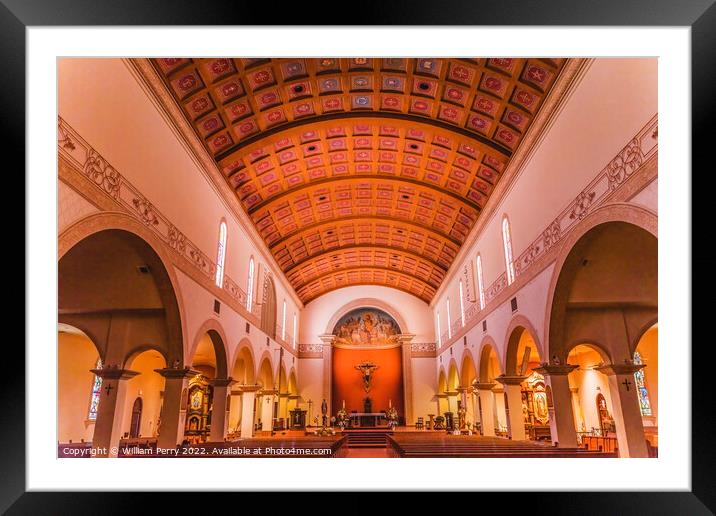 St. Augustine Cathedral Catholic Church Tucson Arizona Framed Mounted Print by William Perry