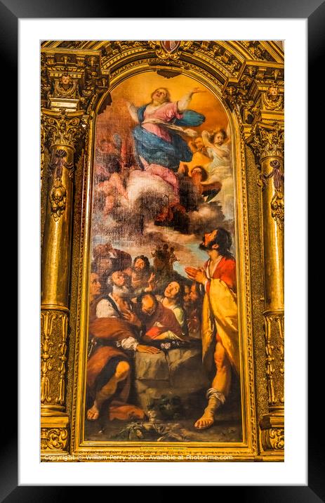 Mary Assumption Painting Saint Leodegar Church Lucerne Switzerland Framed Mounted Print by William Perry