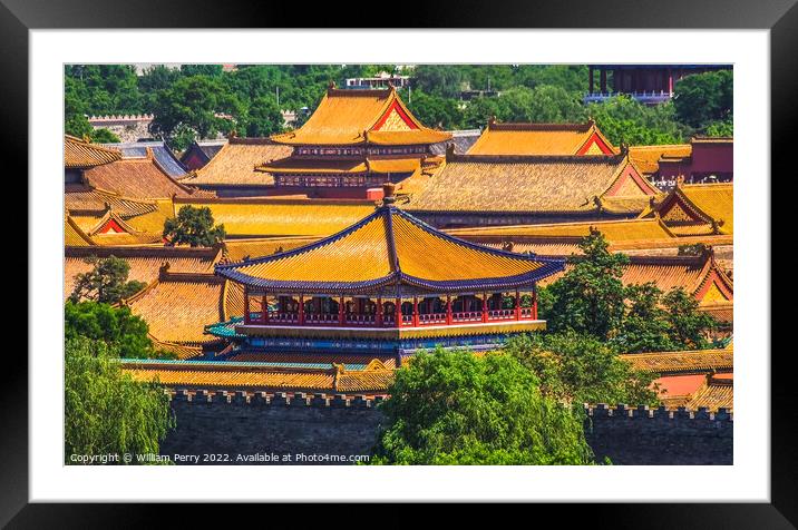 Forbidden City Emperor's Palace Beijing China Framed Mounted Print by William Perry