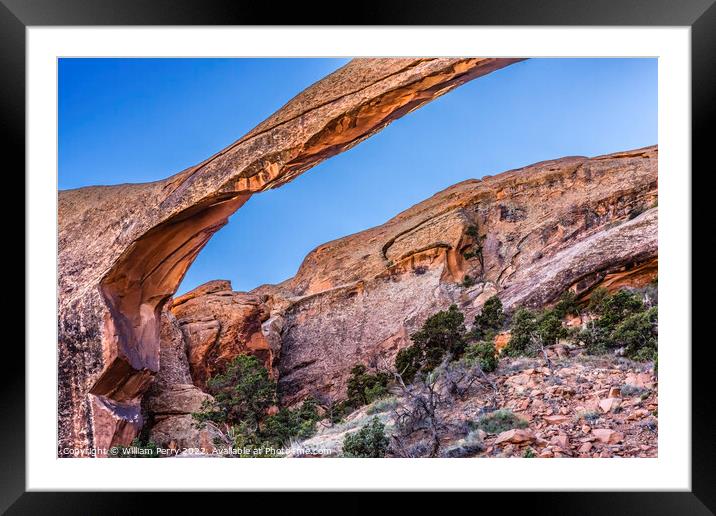 Landscape Arch Evening Devils Garden Arches National Park Moab U Framed Mounted Print by William Perry