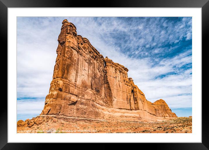 Tower of Babel Rock Formation Canyon Arches Nation Framed Mounted Print by William Perry