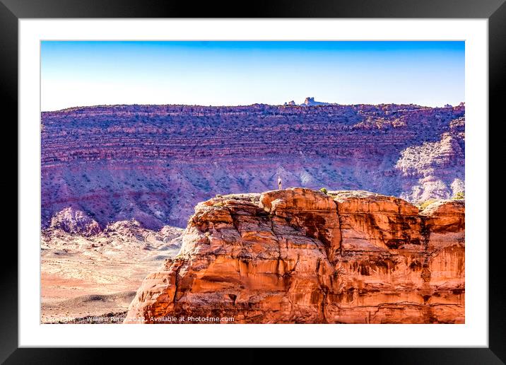 Cliff Delicate Arch Rock Canyon Arches National Pa Framed Mounted Print by William Perry