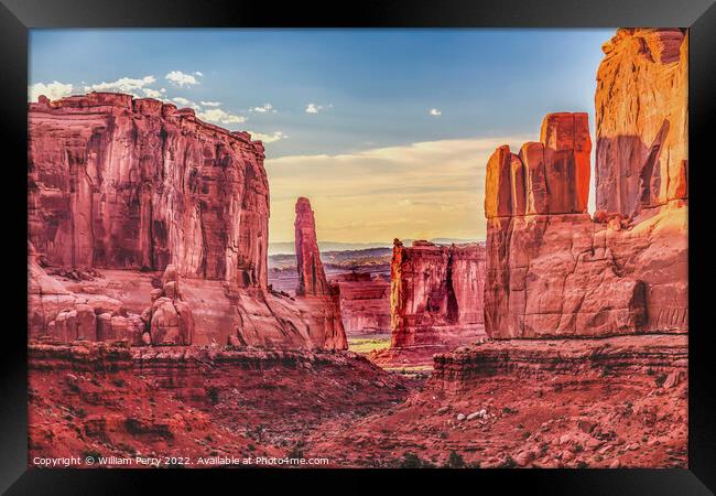 Park Avenue Section Arches National Park Moab Utah  Framed Print by William Perry