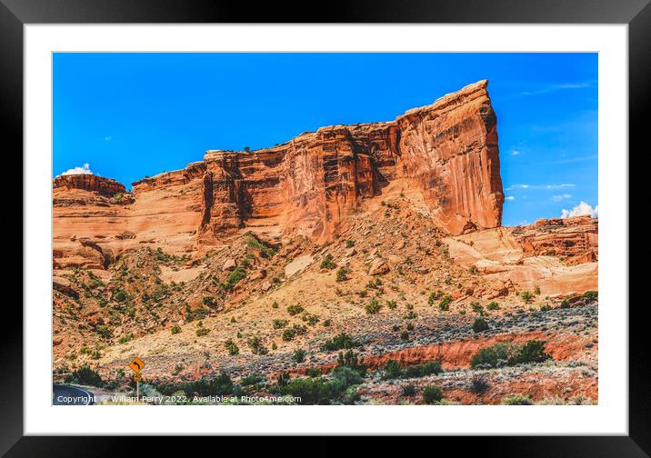 Tower of Babel Rock Formation Arches National Park Moab Utah Framed Mounted Print by William Perry