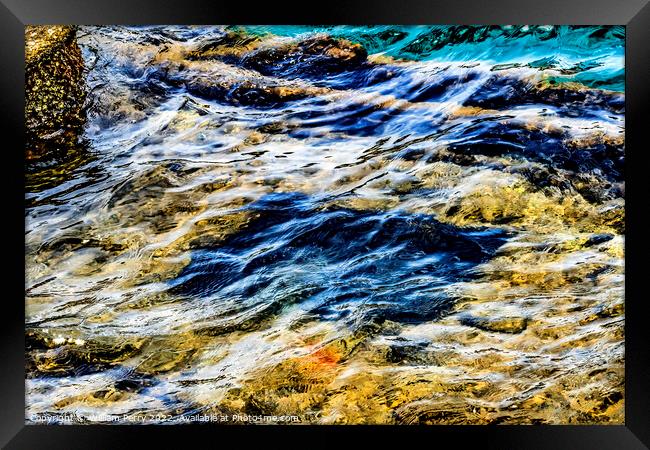 Submerged Hatch USS Arizona Memorial Pearl Harbor Honolulu Hawai Framed Print by William Perry