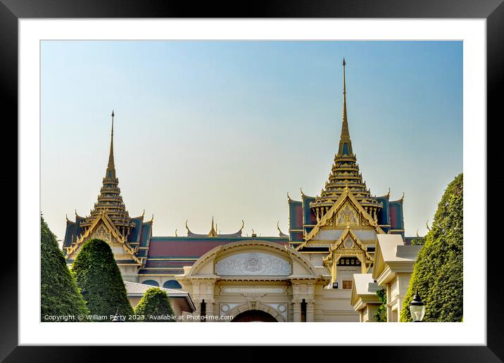 Entrance Gate Grand Palace Bangkok Thailand Framed Mounted Print by William Perry