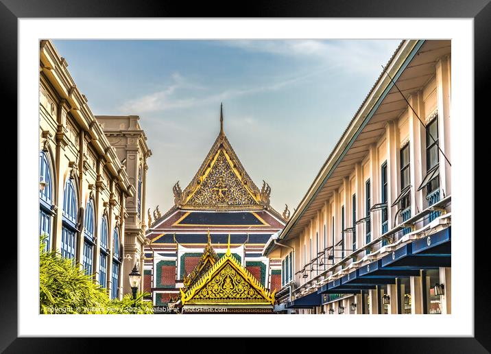 Entrance Old Court Grand Palace Bangkok Thailand Framed Mounted Print by William Perry