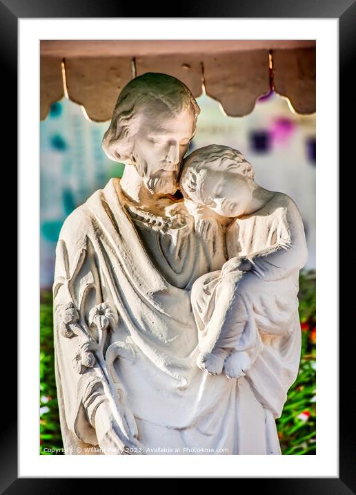 St. Joseph Baby Jesus Statue Wangfujing Cathedral Beijing China Framed Mounted Print by William Perry