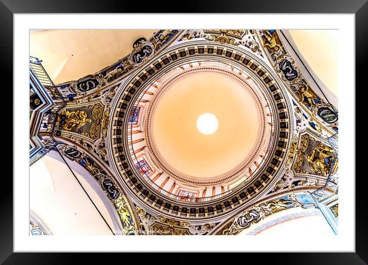 Basilica Dome Cathedral Nice France Framed Mounted Print by William Perry