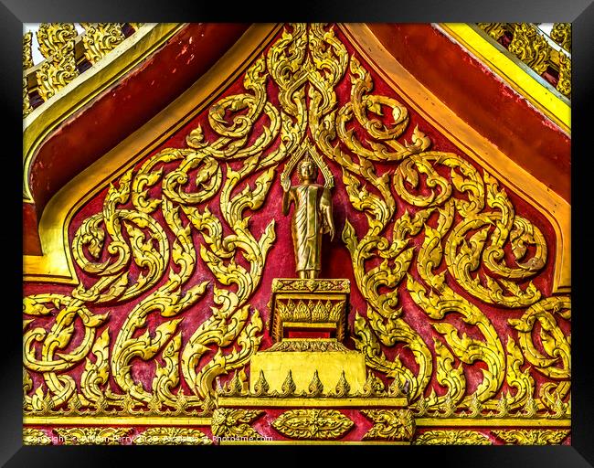 Buddha Decoration Temple Wat That Sanarun Bangkok Thailand Framed Print by William Perry