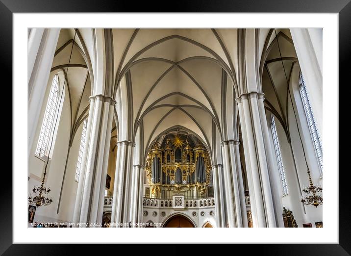Organ Basilica St Mary's Church Berlin Germany Framed Mounted Print by William Perry