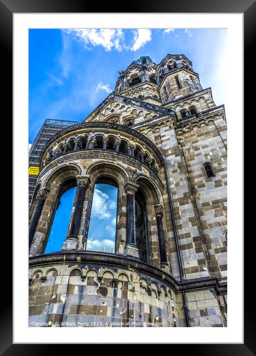 Kaiser Wilhelm Memorial Church Berlin Germany Framed Mounted Print by William Perry