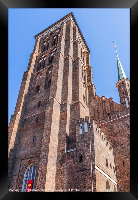 St Mary's Church Outside Gdansk Poland Framed Print by William Perry