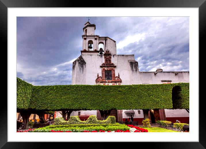 Church San Francisco Square Park San Miguel de Allende Mexico Framed Mounted Print by William Perry