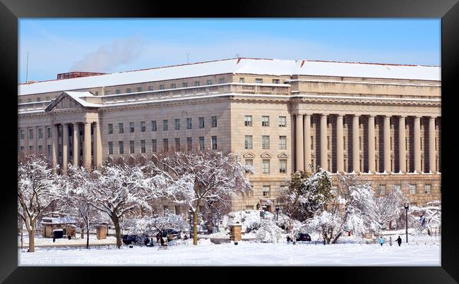 Commerce Department After the Snow Washington DC Framed Print by William Perry