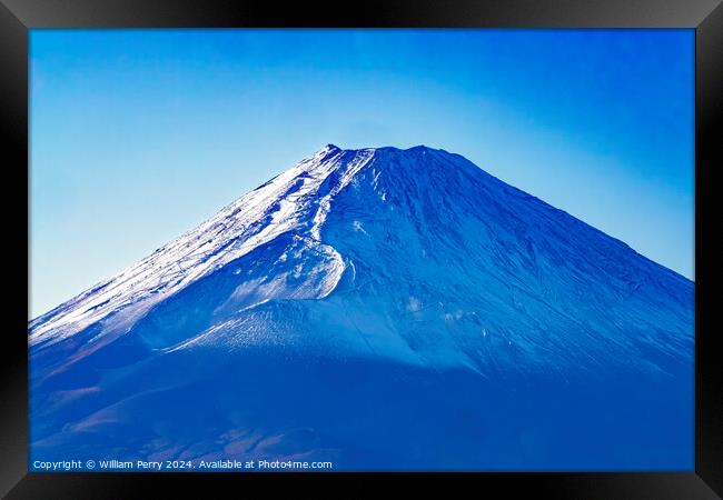 Colorful Mount Fuji Lookout Kanagawa Japan  Framed Print by William Perry