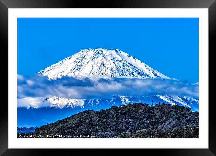 Colorful Mount Fuji Lookout Cloud Hiratsuka Kanagawa Japan  Framed Mounted Print by William Perry