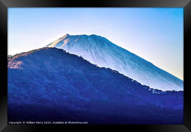 Colorful Mount Fuji Moutain Hakone Kanagawa Japan  Framed Print by William Perry