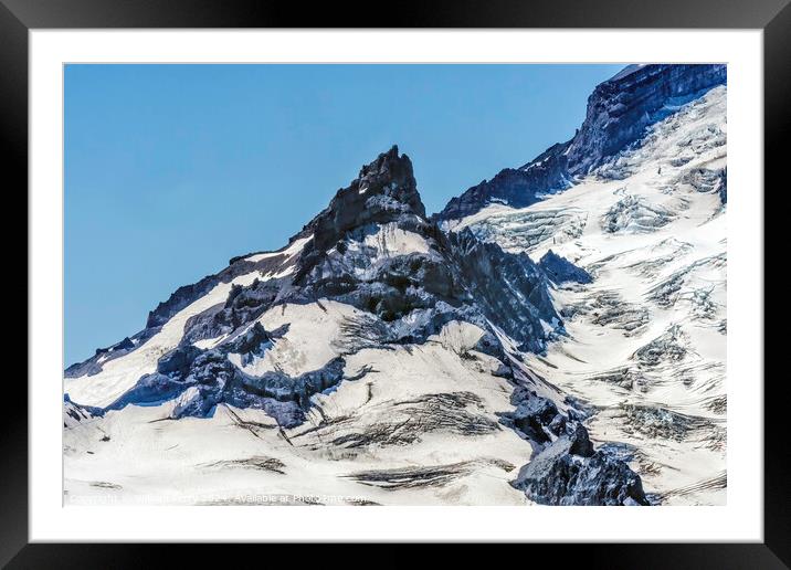 Little Tahoma Mount Rainier Crystal Mountain Washington Framed Mounted Print by William Perry
