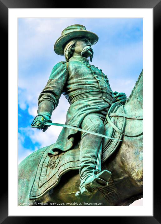 General John Logan Civil War Statue Washington DC Framed Mounted Print by William Perry