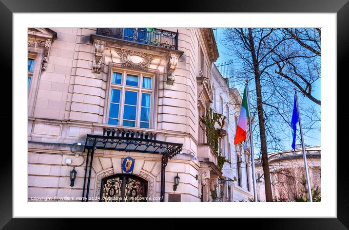 Ireland Irish Embassy Embassy Row Washington DC Framed Mounted Print by William Perry