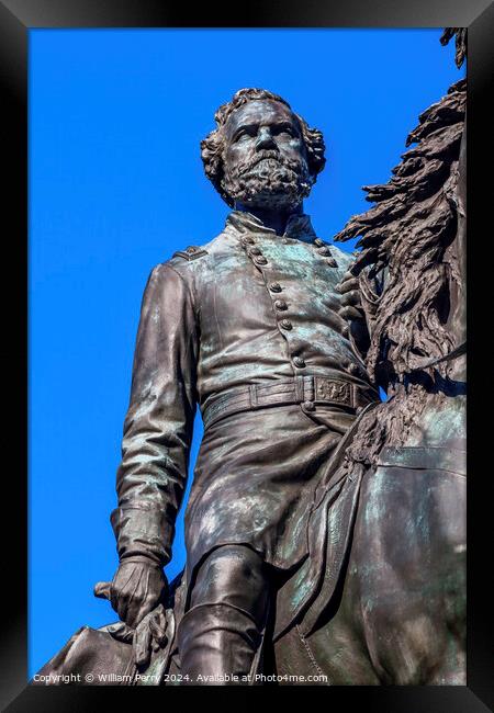 General Thomas Civil War Statue Washington DC Framed Print by William Perry