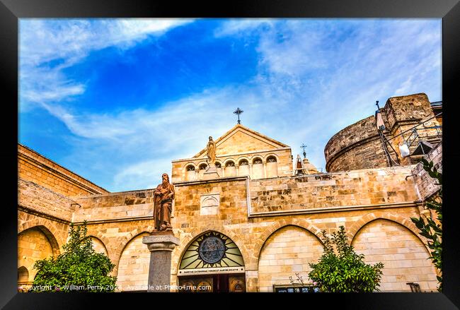 Saint Catherine Church Nativity Church Bethlehem West Palestine Framed Print by William Perry