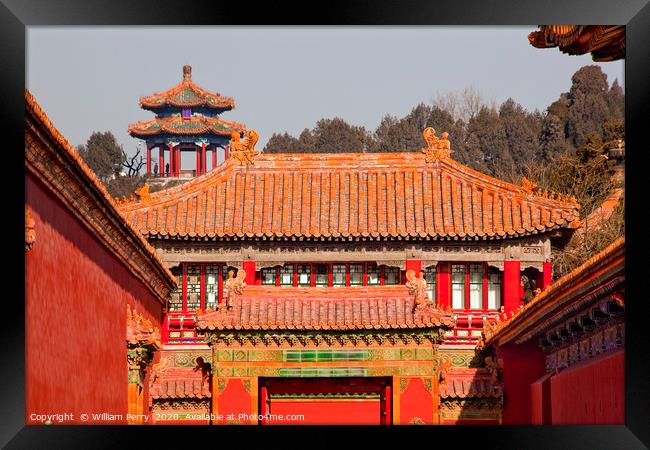 Gugong Forbidden City Palace Beijing China Framed Print by William Perry
