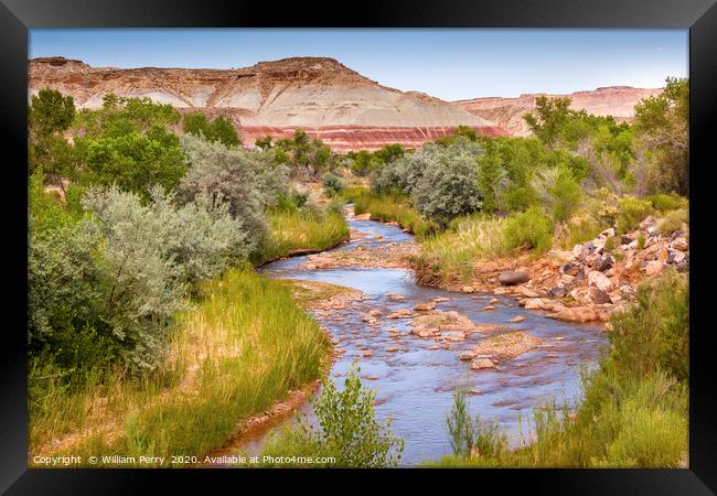 Fremont River Capitol Reef National Park Utah Framed Print by William Perry