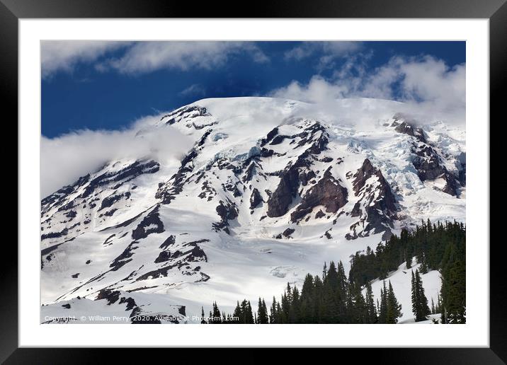 Mount Rainier Paradise Washington Framed Mounted Print by William Perry