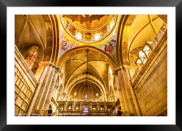 Crusader Church Holy Sepulchre Jerusalem Israel Framed Mounted Print by William Perry