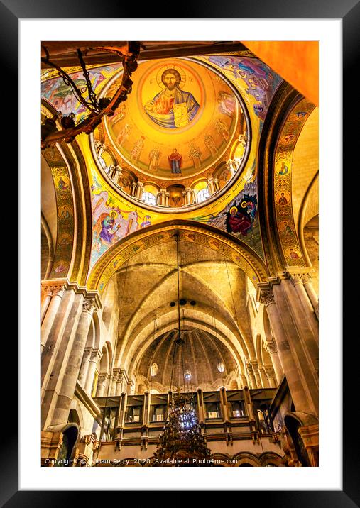 Crusader Church Holy Sepulchre Jerusalem Israel Framed Mounted Print by William Perry