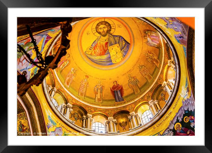 Jesus Dome Crusader Church Holy Sepulchre Jerusale Framed Mounted Print by William Perry