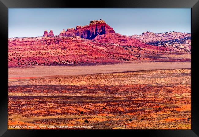 Painted Desert Arches National Park Utah Framed Print by William Perry