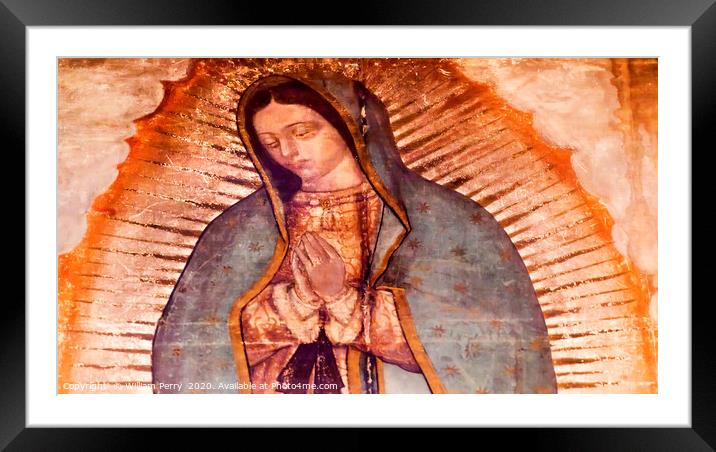 Original Virgin Mary Guadalupe Painting New Basili Framed Mounted Print by William Perry