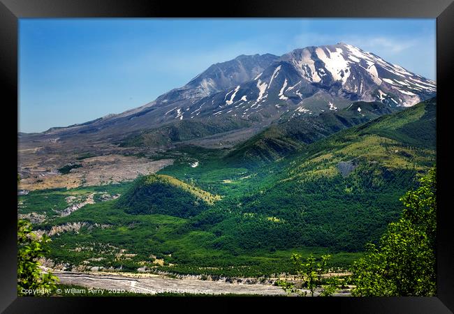 Mount Saint Helens National Park Washington Framed Print by William Perry