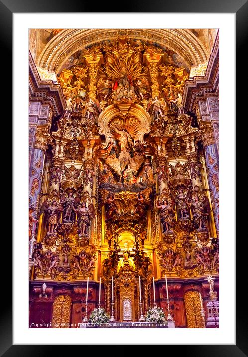 El Salvador Church Seville Andalusia Spain Framed Mounted Print by William Perry