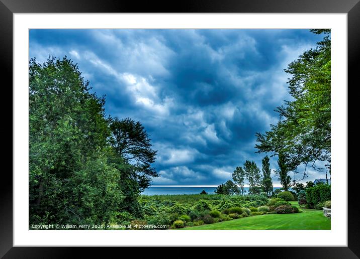 Storm Coming Padanaram View Dartmouth Massachusetts Framed Mounted Print by William Perry