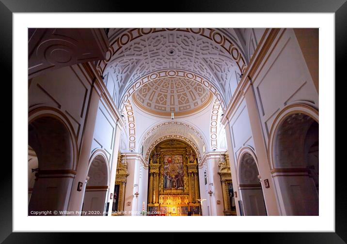 Convento de Santa Teresa Basilica Altar Dome Avila Castile Spain Framed Mounted Print by William Perry