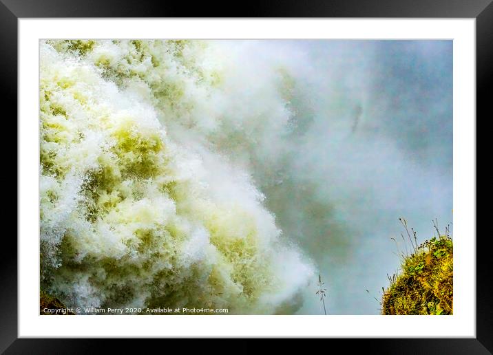 Rapids Gullfoss Waterfall Golden Circle Iceland Framed Mounted Print by William Perry