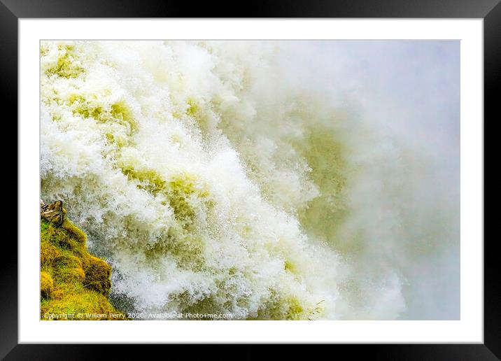 Gullfoss Waterfall Golden Circle Iceland Framed Mounted Print by William Perry