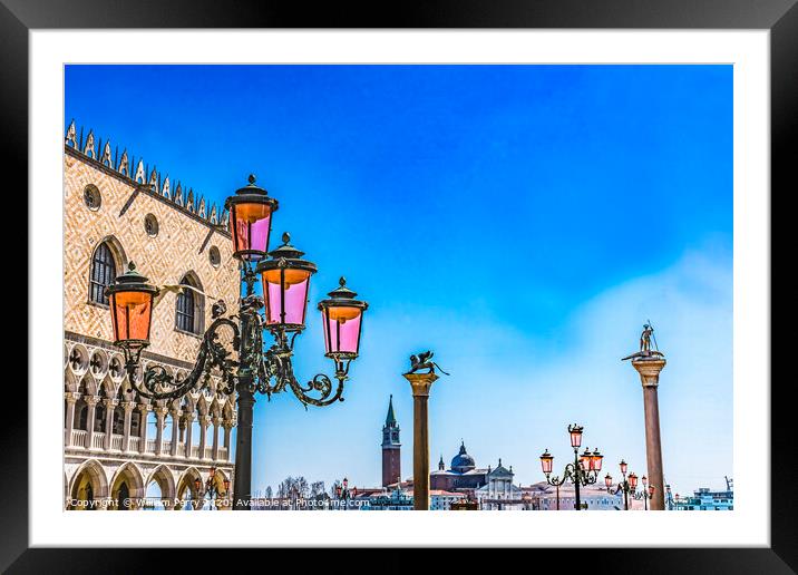 Saint Mark''s Square Doge's Palace Venice Italy Framed Mounted Print by William Perry
