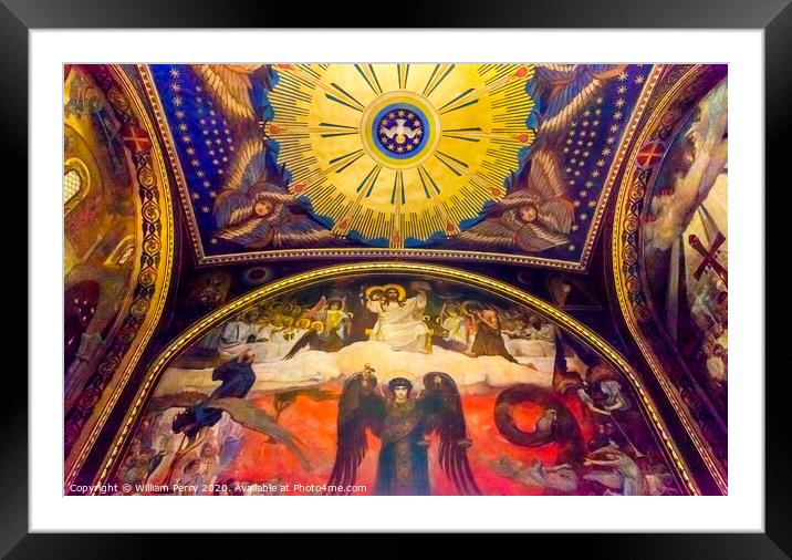 Holy Spirit Angel Mosaics Basilica Saint Volodymyr Cathedral Kie Framed Mounted Print by William Perry