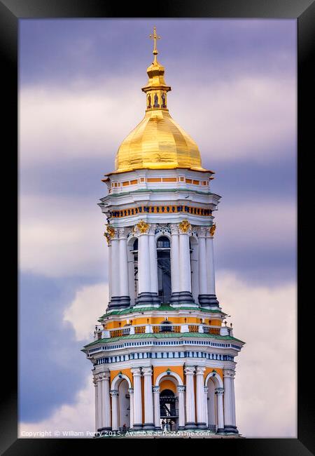 Great Bell Tower Lavra Cathedral Kiev Ukraine Framed Print by William Perry