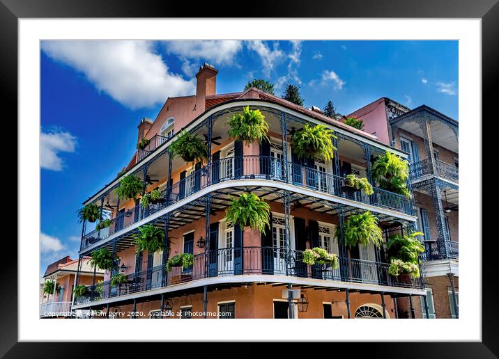 Old Building French Quarter Dumaine Street New Orleans Louisian Framed Mounted Print by William Perry