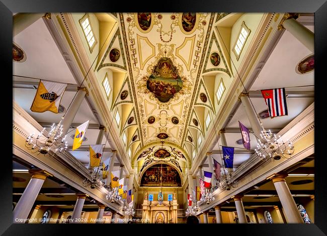 Altar Saint Louis Cathedral New Oreleans Louisiana Framed Print by William Perry