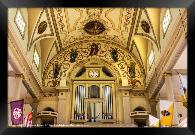 Organ Basilica Saint Louis Cathedral New Orleans Louisiana Framed Print by William Perry