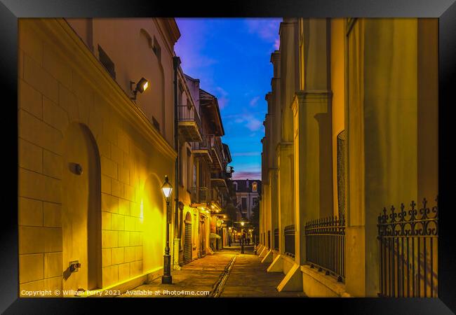 Pirates Alley French Quarter New Orleans Louisiana Framed Print by William Perry