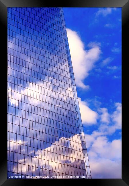 Skysrcaper Abstract Glass Building New York City NY Framed Print by William Perry