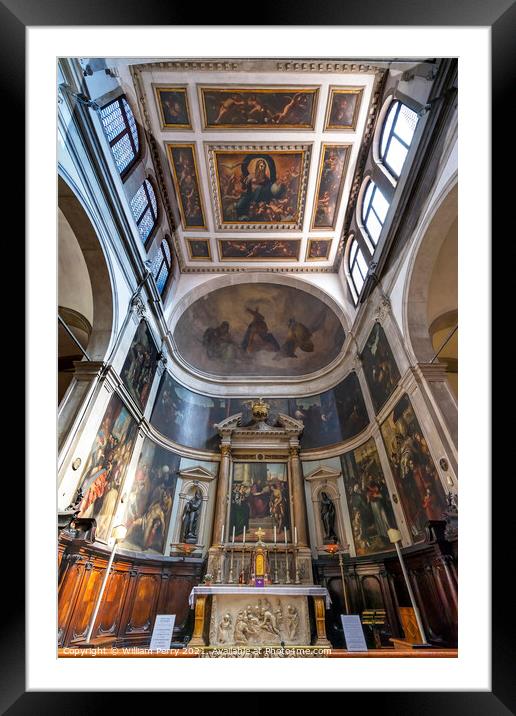 Church of San Giovanni Grisostomo Venice Italy  Framed Mounted Print by William Perry